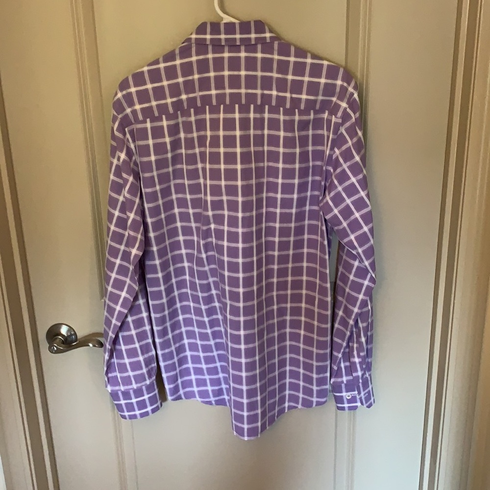 Designer Bugatchi Uomo Shaped Fit Flip Cuff Purple - Picture 8 of 14